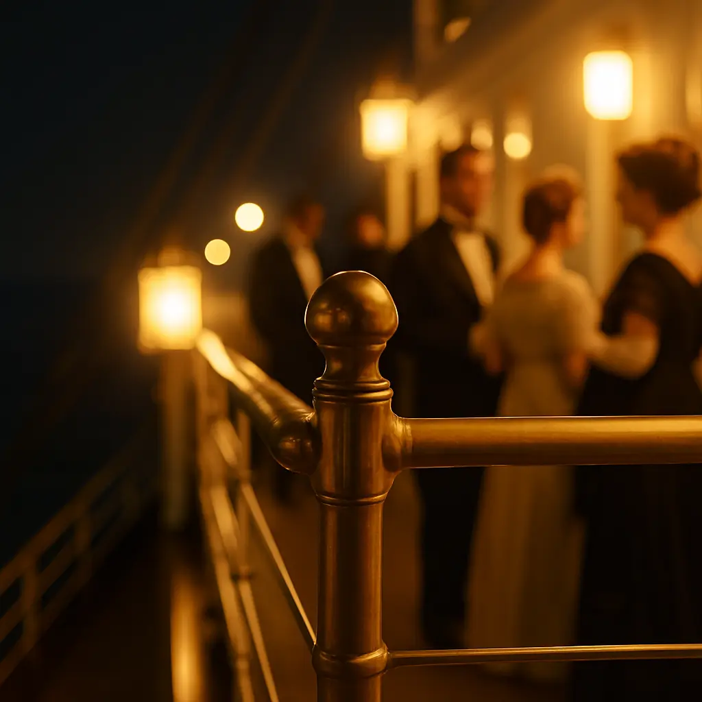 Titanic deck at night
